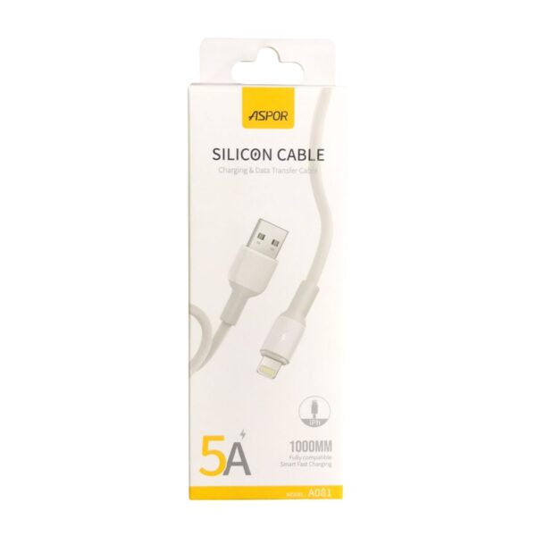 Aspor A081 USB to Lightning 5A 1m Cable - Image 2