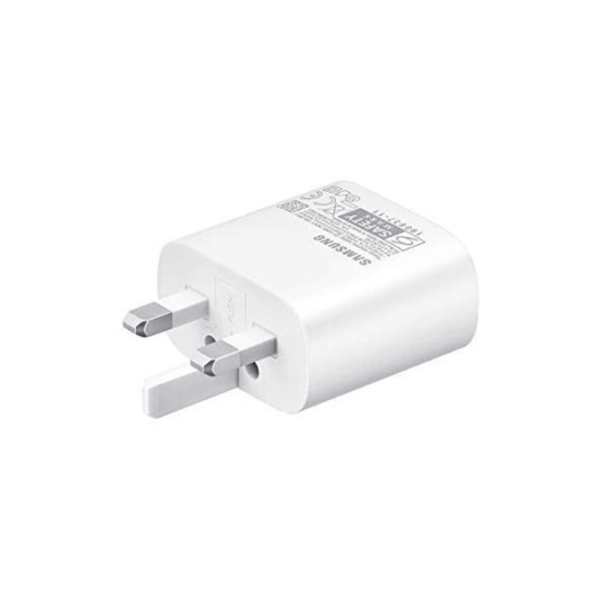 Samsung 25W Adapter USB-C 3 Pin – White - Image 4