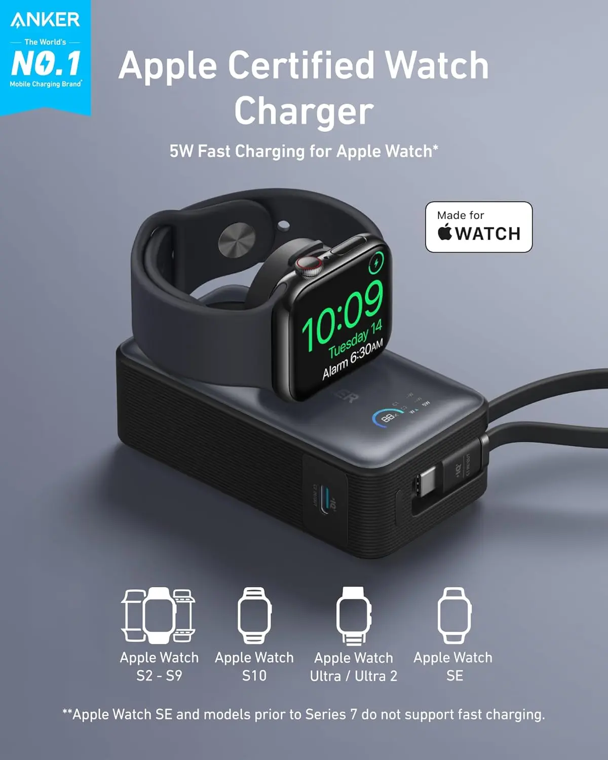 Anker MagGo Power Bank 35W Max PD 10000mAh for Apple Watch A1657 - Image 2
