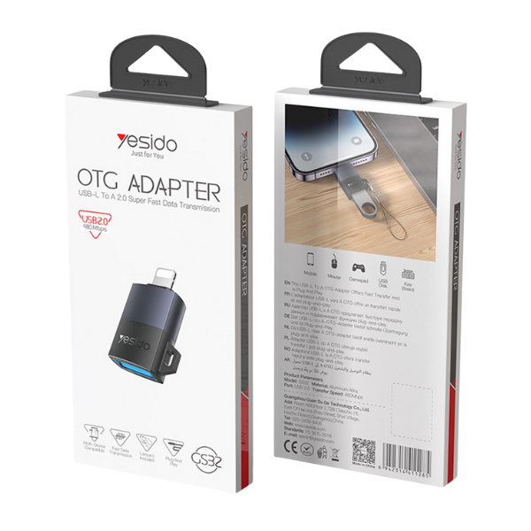 YESIDO GS32 USB to Lightning OTG Adapter - Image 2
